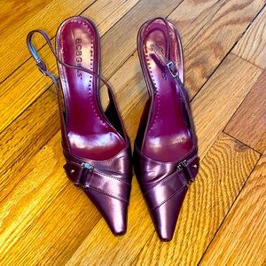 BCBG Girls patent leather, purple heels! Sz 6